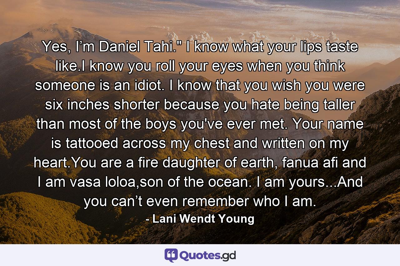 Yes, I’m Daniel Tahi.