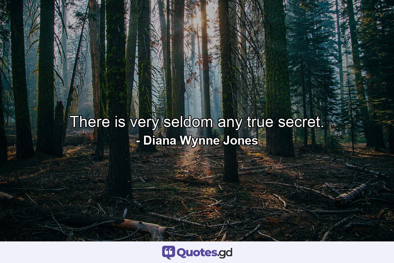 There is very seldom any true secret. - Quote by Diana Wynne Jones