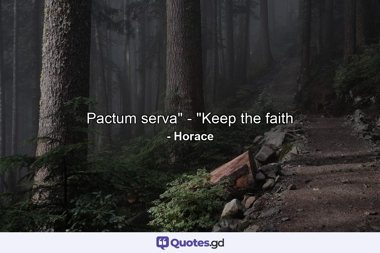 Pactum serva