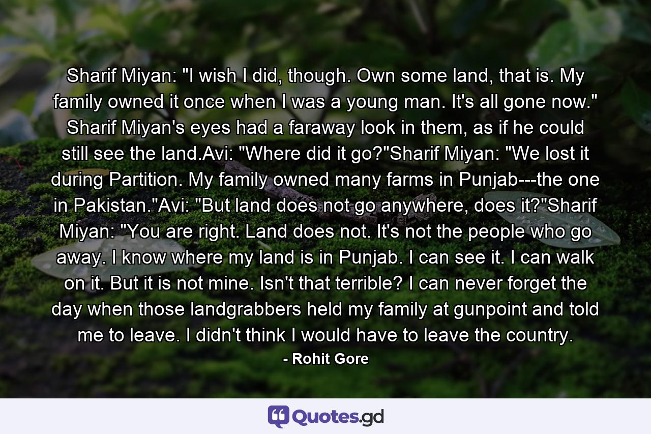 Sharif Miyan: 