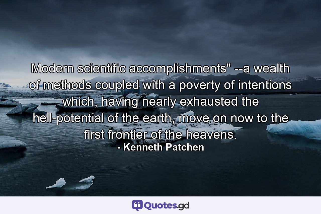 Modern scientific accomplishments