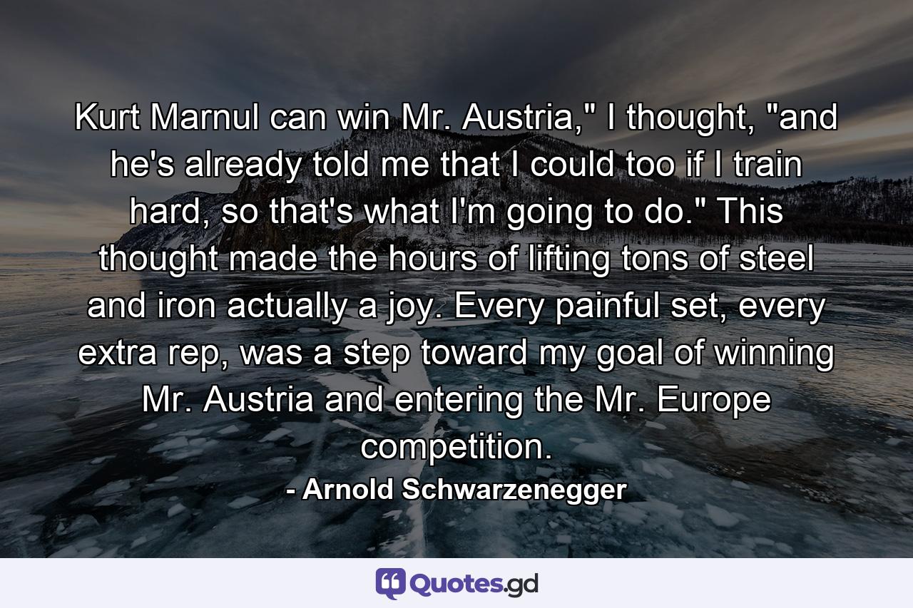 Kurt Marnul can win Mr. Austria,