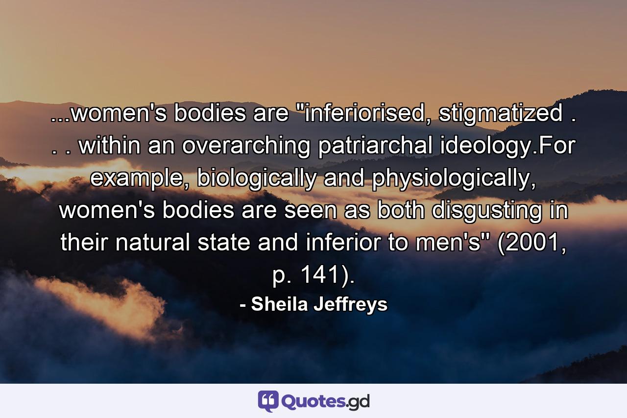 ...women's bodies are 