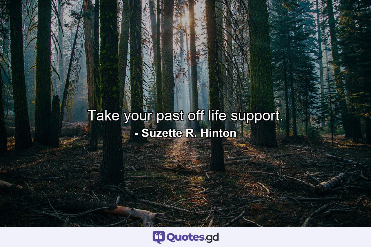 Take your past off life support. - Quote by Suzette R. Hinton